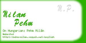 milan pehm business card