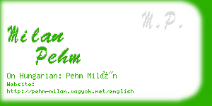 milan pehm business card